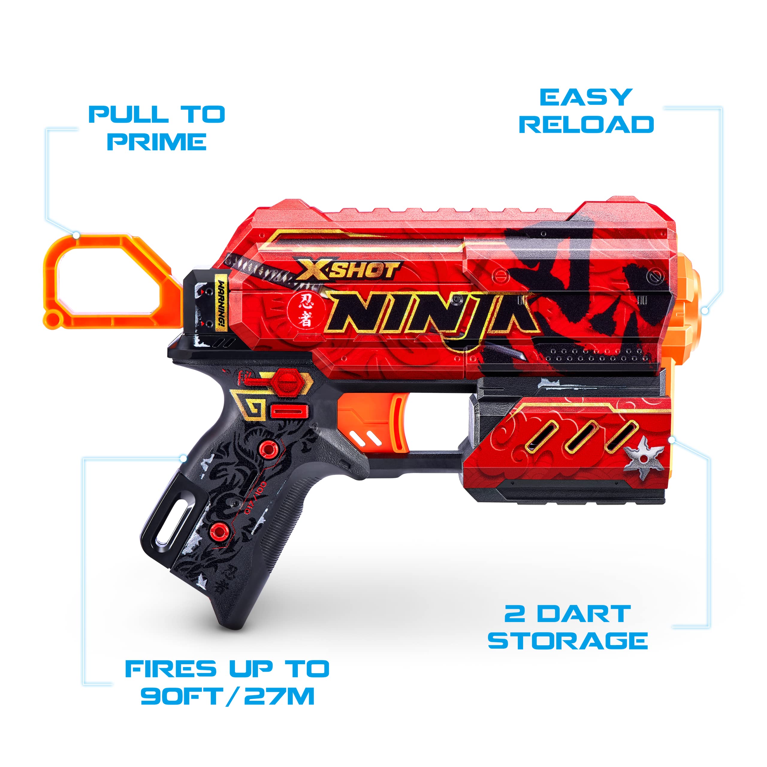 XShot X-Shot Skins Flux - Ninja (2 Pack + 16 Darts) by ZURU